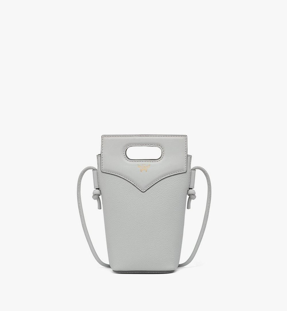 Diamond Crossbody Pouch in Embossed Leather and Calfskin 1 Diamond Crossbody Pouch in Embossed Leather and Calfskin 1